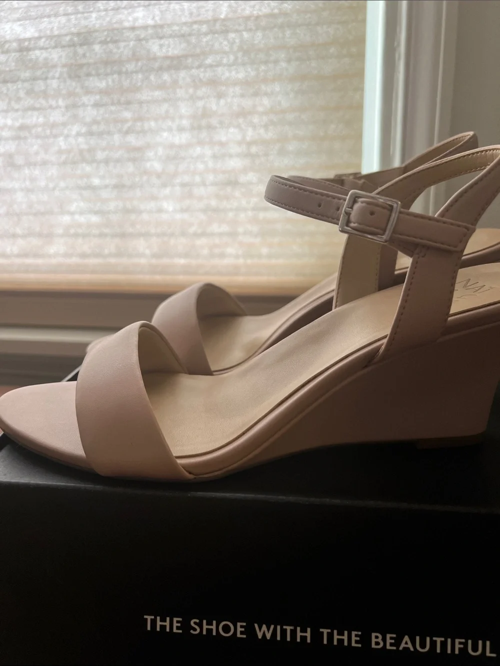 Naturalizer Mauve Slingback Wedge Sandal